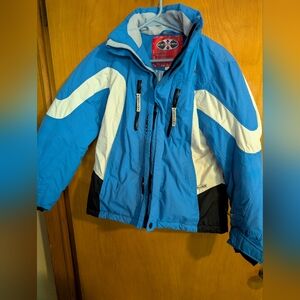 Stylish Kids Blue and White Puffer Jacket